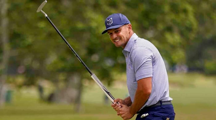 Bryson DeChambeau watches a putt at the 2023 U.S. Open.
